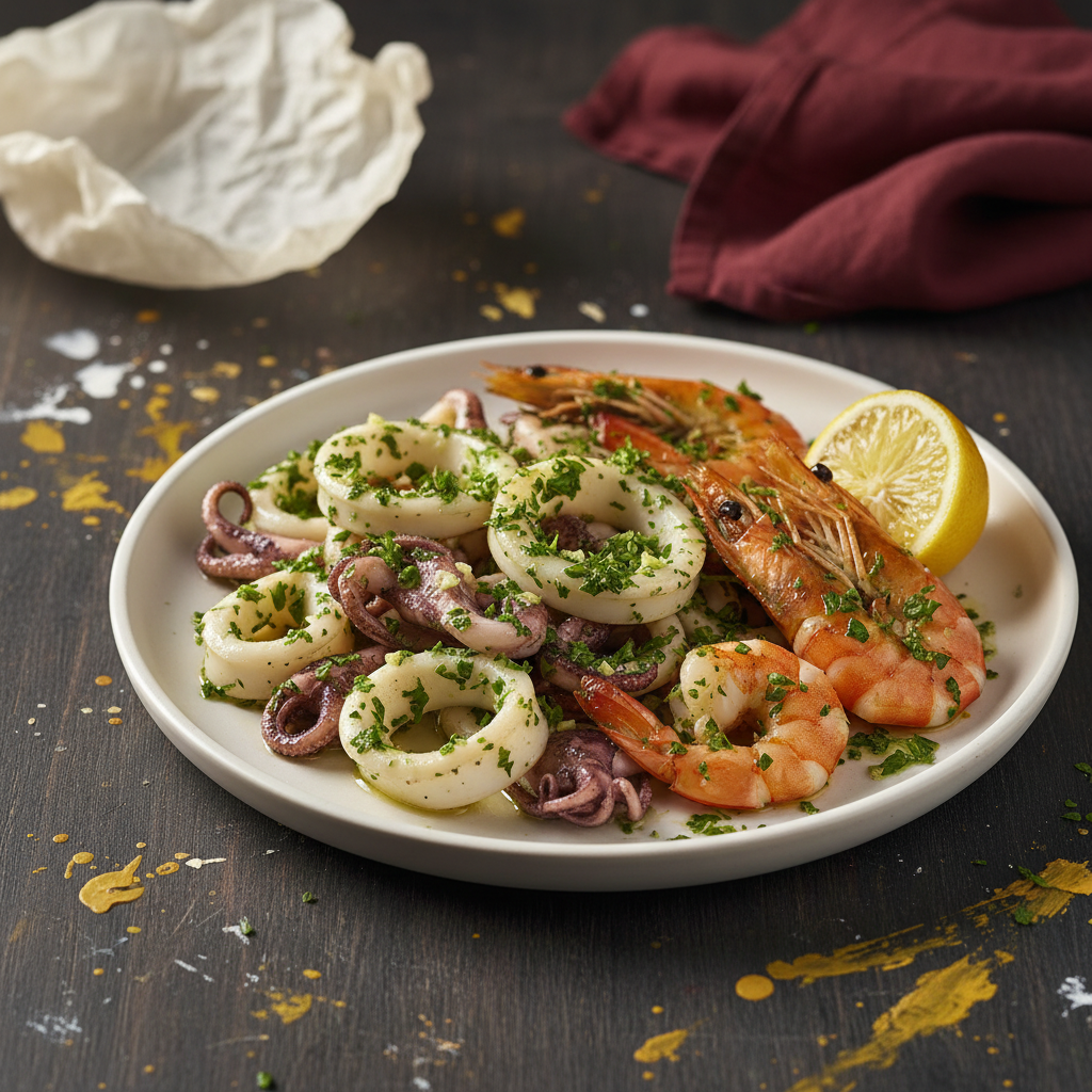 Seiche / Crevettes